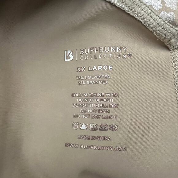 Buffbunny Rebel Leggings Womens XXL Gold Leopard Print Shiny Athleisure Gym - Picture 7 of 7